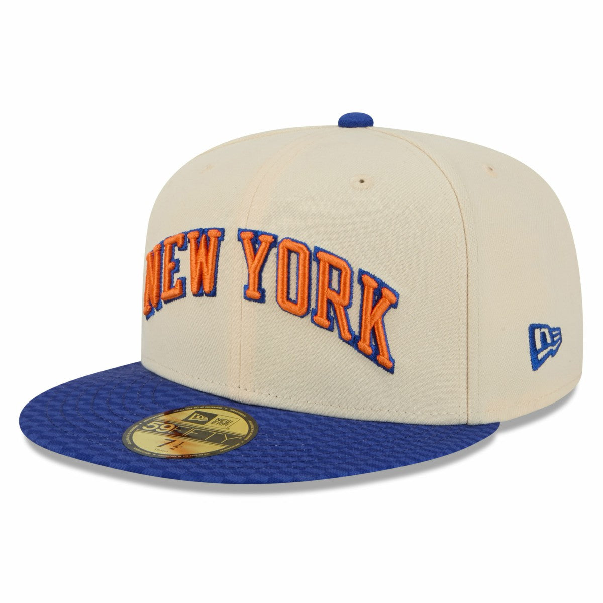 New York Knicks 2025/26 City Edition 59FIFTY Fitted Hat Cream/Blue - NBA