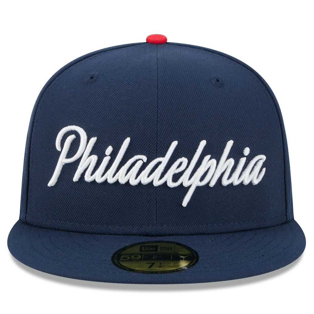 Philadelphia 76ers 2025/26 City Edition 59FIFTY Fitted Hat Navy - NBA