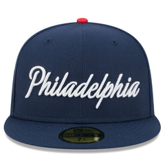 Philadelphia 76ers 2025/26 City Edition 59FIFTY Fitted Hat Navy - NBA