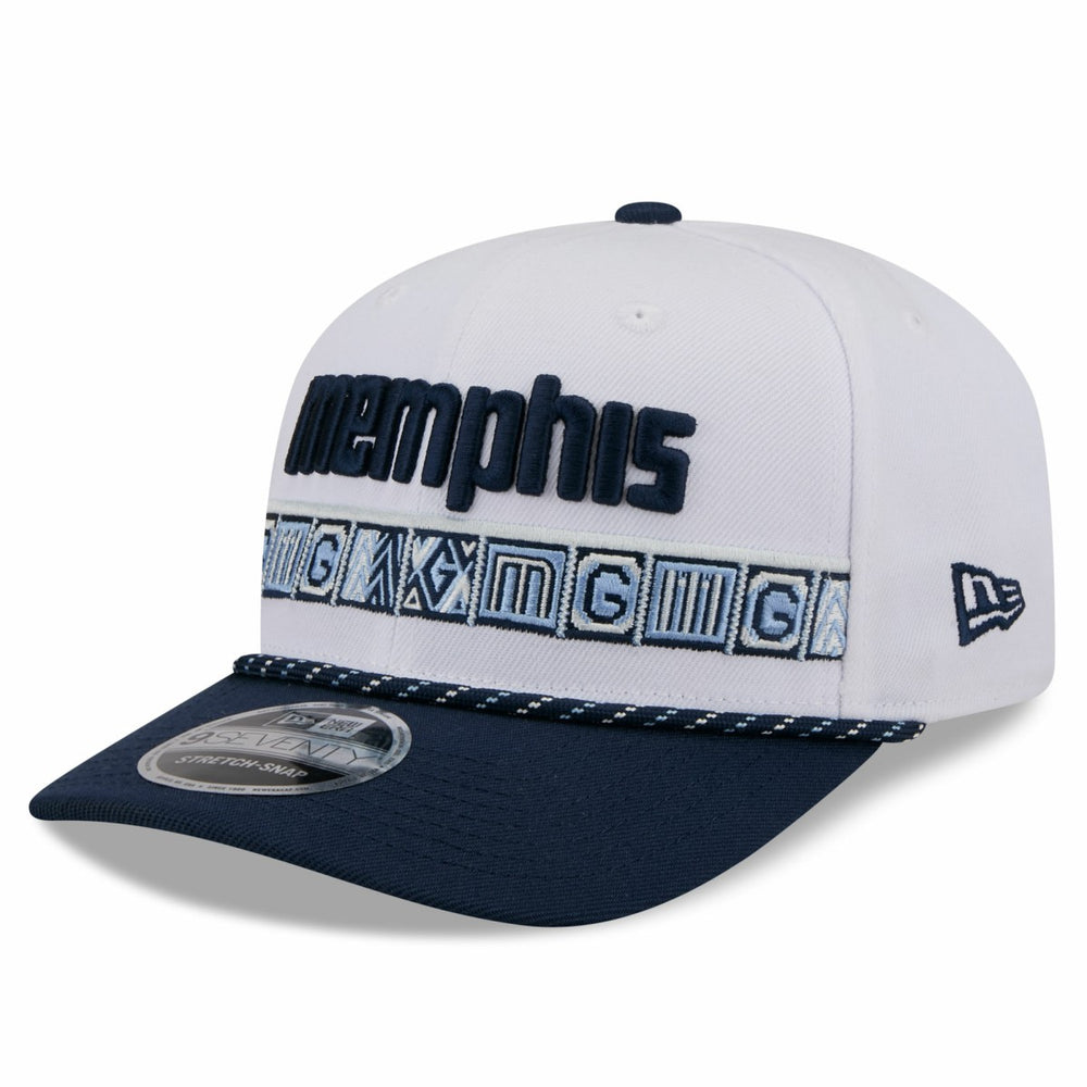Memphis Grizzlies 2025/26 City Edition 9SEVENTY Adjustable Hat White/Navy - NBA