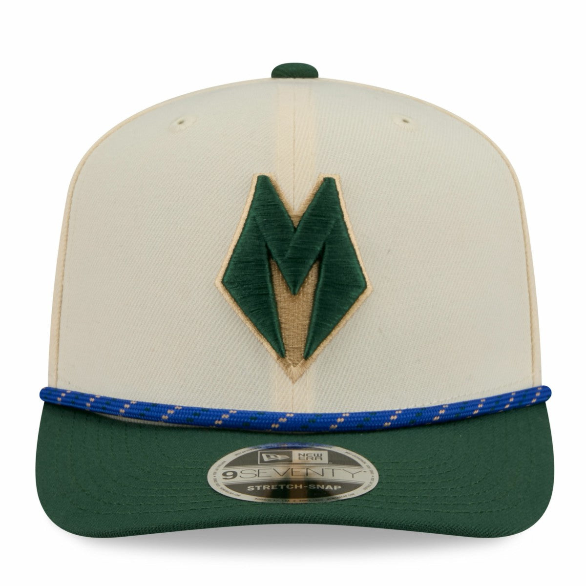 Milwaukee Bucks 2025/26 City Edition 9SEVENTY Adjustable Hat Cream/Hunter Green - NBA