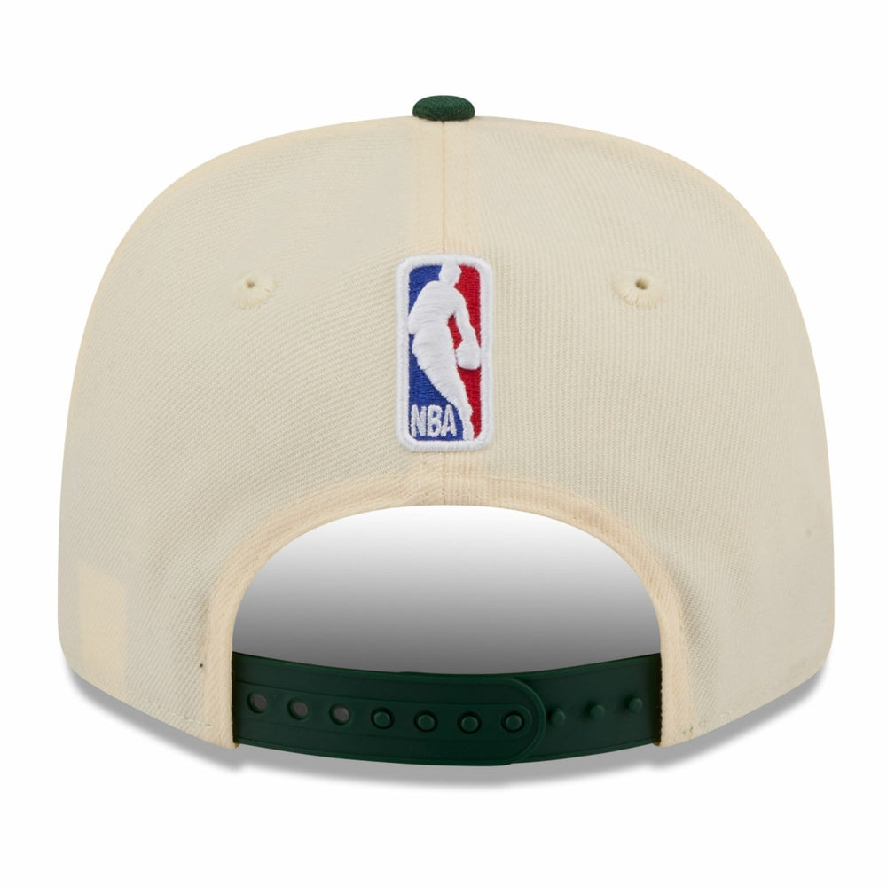 Milwaukee Bucks 2025/26 City Edition 9SEVENTY Adjustable Hat Cream/Hunter Green - NBA