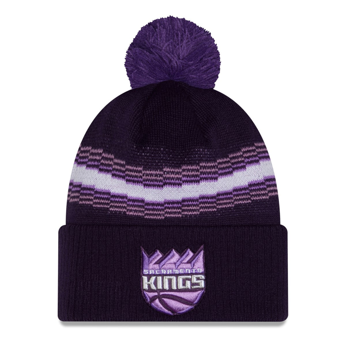 Sacramento Kings 2025/26 City Edition Cuffed Knit Hat with Pom Purple - NBA