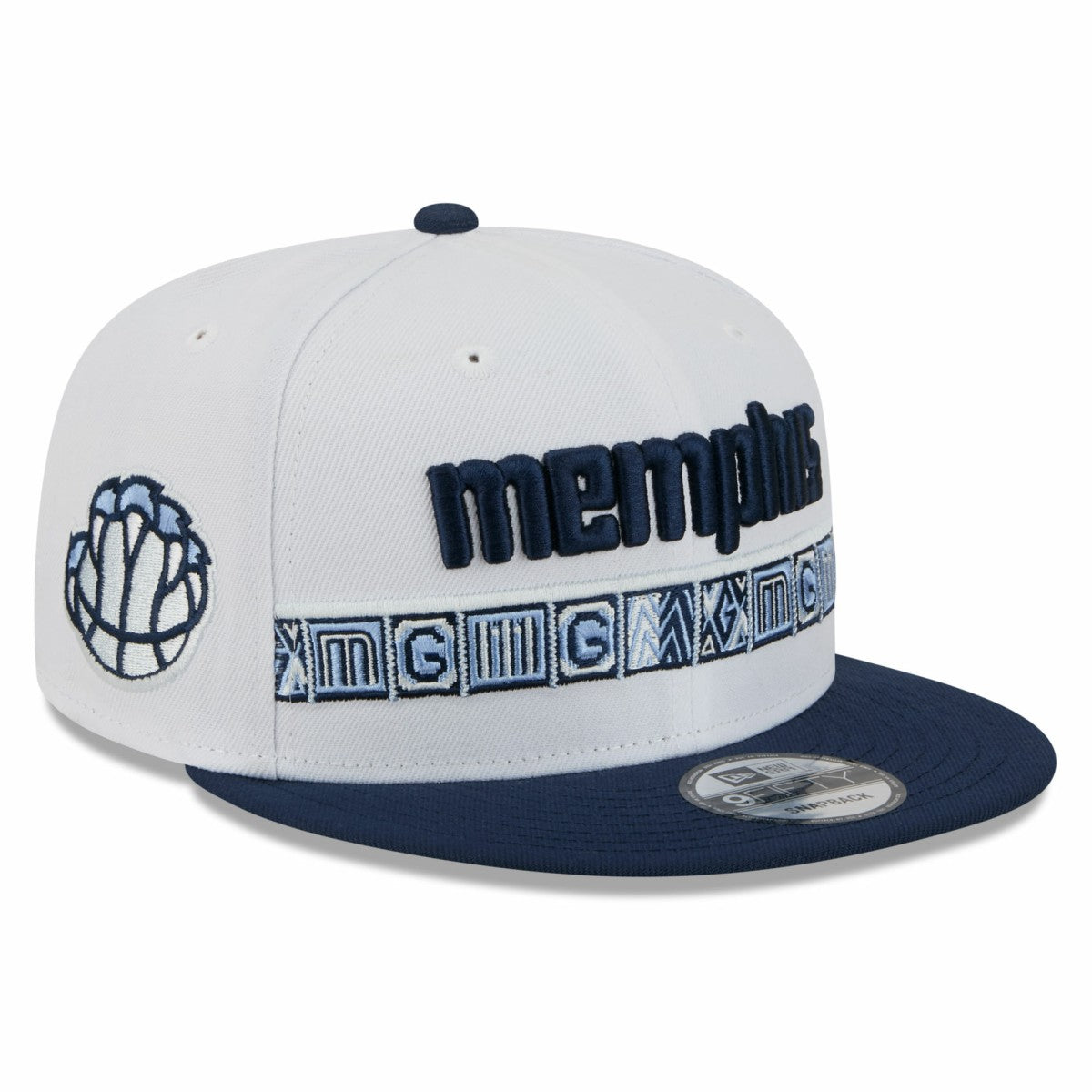 Memphis Grizzlies Youth 2025/26 City Edition 9FIFTY Snapback Hat White/Navy - NBA
