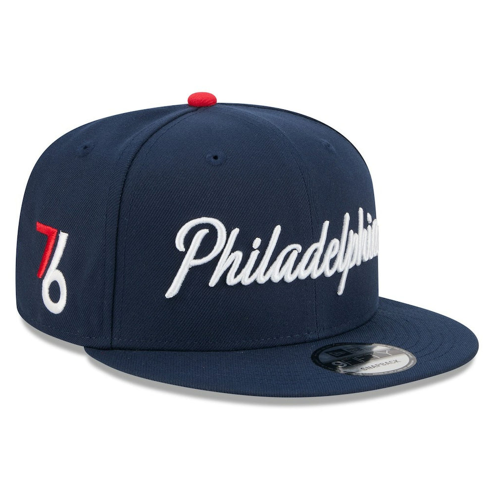 Philadelphia 76ers Youth 2025/26 City Edition 9FIFTY Snapback Hat Navy - NBA