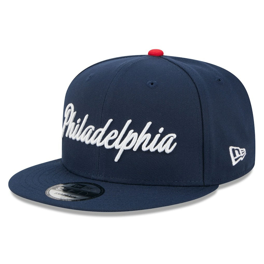 Philadelphia 76ers Youth 2025/26 City Edition 9FIFTY Snapback Hat Navy - NBA