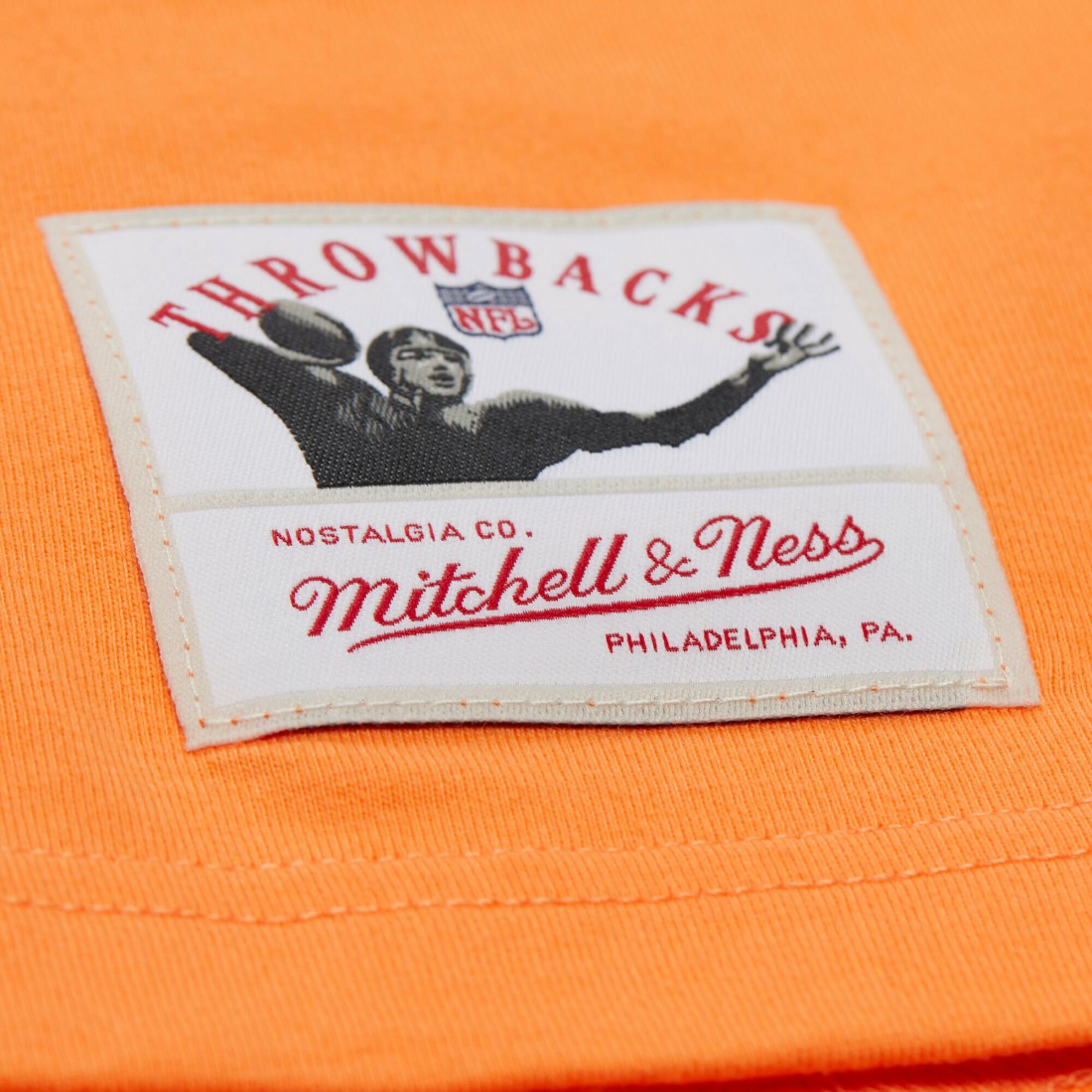 Tampa Bay Buccaneers Throw It Back Premium Vintage Logo T-Shirt Orange | Mitchell & Ness