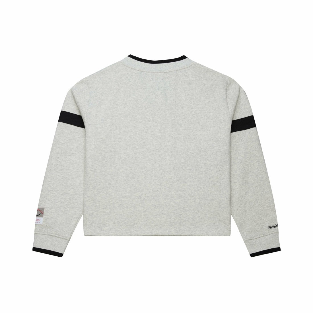 Tampa Bay Buccaneers Women's Cropped V-Neck Sweatshirt Gray | Mitchell & Ness