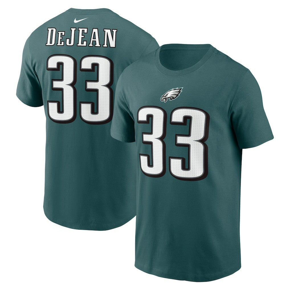 Cooper DeJean Philadelphia Eagles Player Name & Number T-Shirt Midnight Green | Nike for Sale