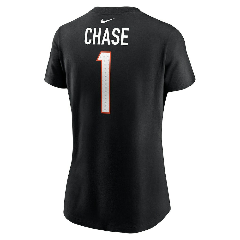 Ja'Marr Chase Cincinnati Bengals Women's Player Name & Number T-Shirt Black | Nike for Sale