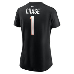 Ja'Marr Chase Cincinnati Bengals Women's Player Name & Number T-Shirt Black | Nike for Sale