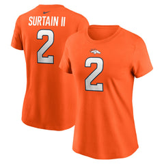 Patrick Surtain II Denver Broncos Women's Player Name & Number T-Shirt Orange | Nike for Sale