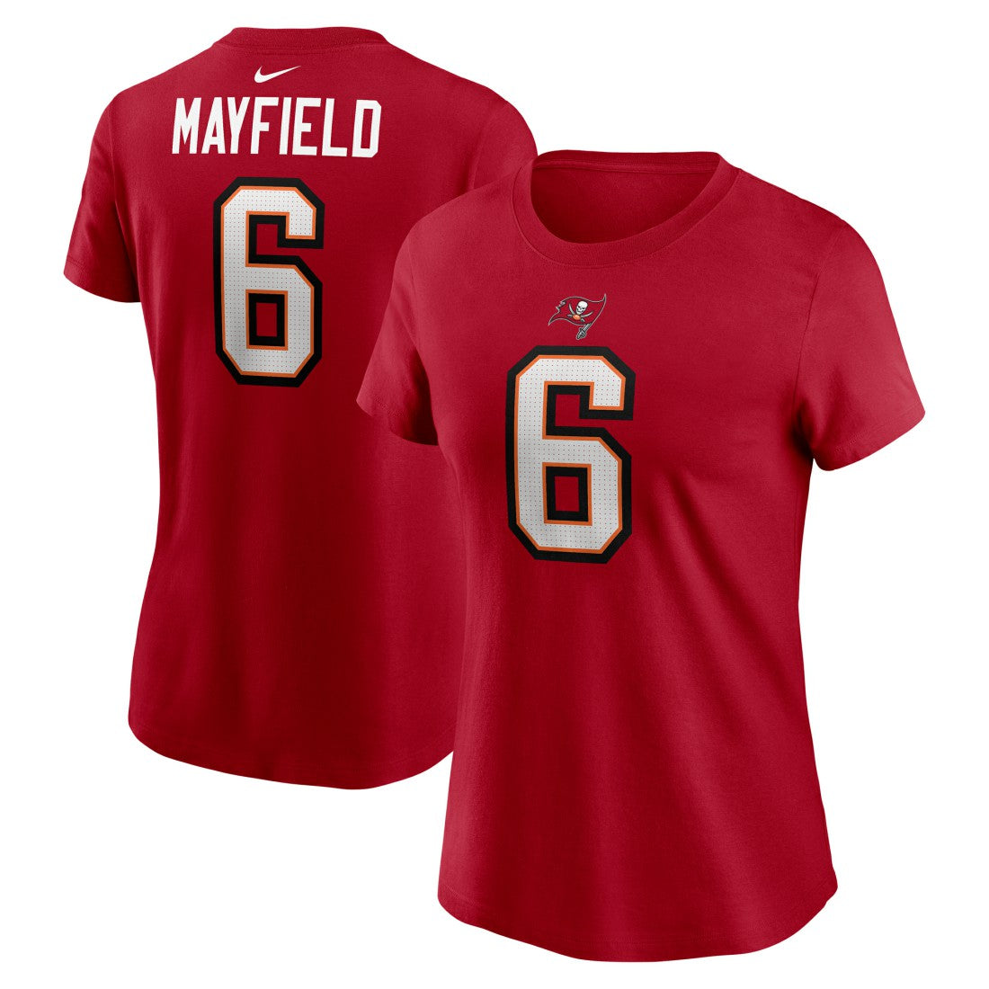 Baker Mayfield Tampa Bay Buccaneers Women's Player Name & Number T-Shirt Red | Nike for Sale