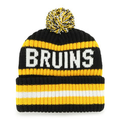 Boston Bruins '47 Bering Cuffed Knit Hat with Pom - Black - NHL