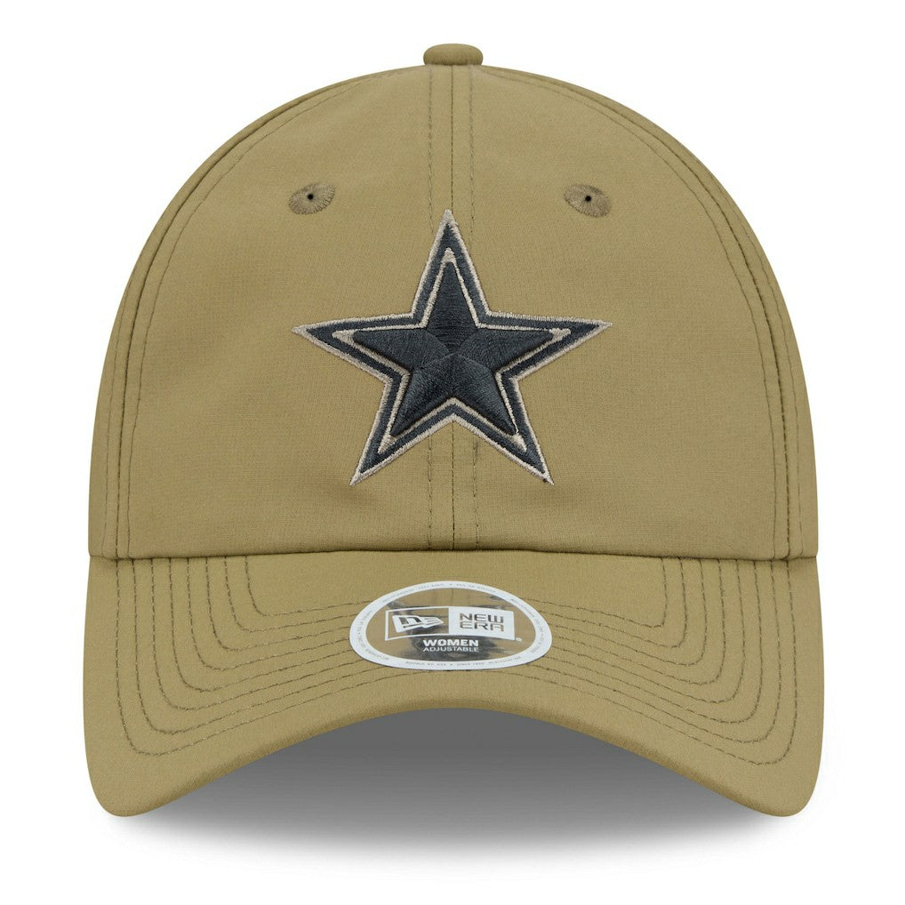 Dallas Cowboys New Era Women's 2025 Salute to Service Pony Tail Adjustable Hat Green | NFL