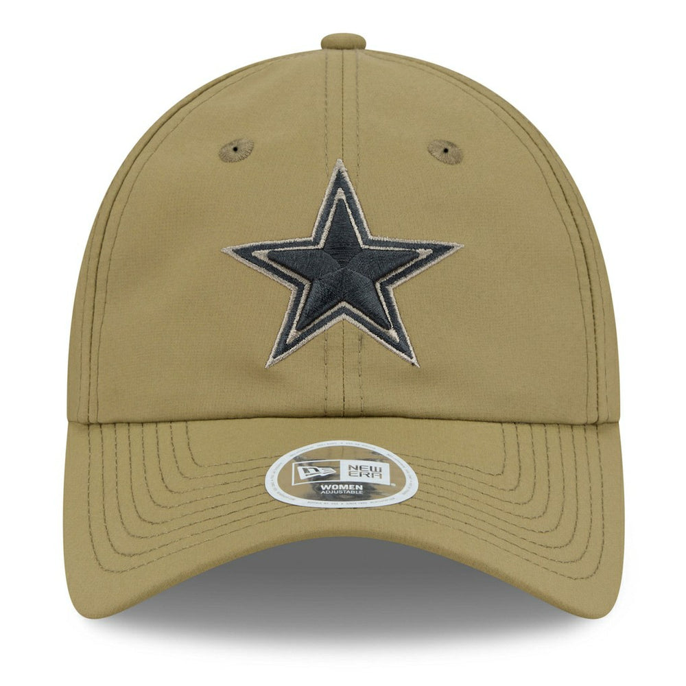 Dallas Cowboys New Era Women's 2025 Salute to Service Pony Tail Adjustable Hat Green | NFL