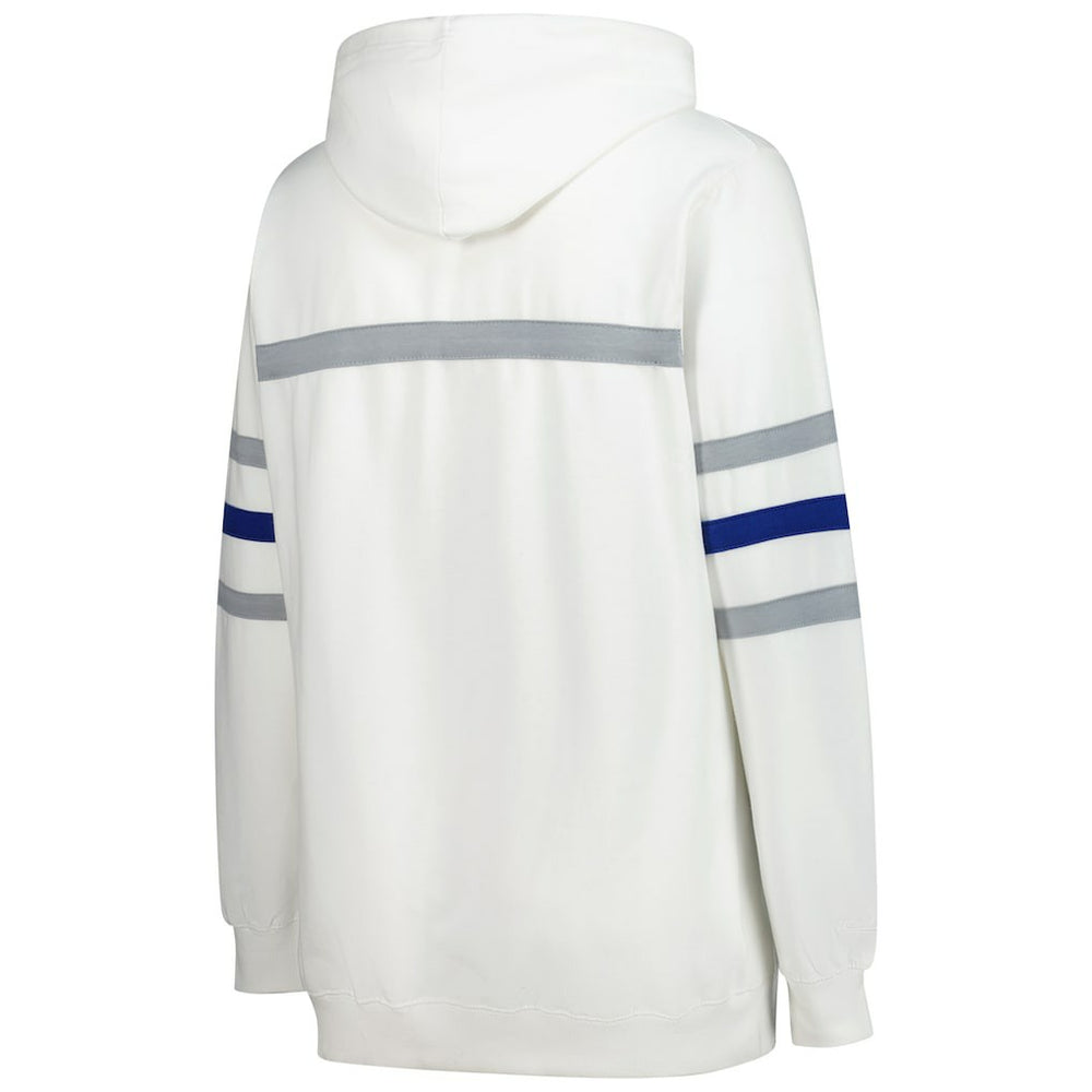 Buffalo Bills Women's Plus Size Head Coach Throwback Pullover Hoodie White | Mitchell & Ness