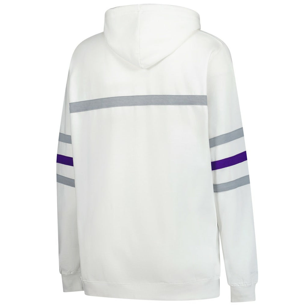 Minnesota Vikings Women's Plus Size Head Coach Throwback Pullover Hoodie White | Mitchell & Ness