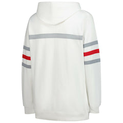 Kansas City Chiefs Women's Plus Size Head Coach Throwback Pullover Hoodie White | Mitchell & Ness