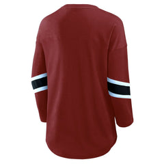 Washington Commanders Women's Plus Size Redzone 3/4-Sleeve Scoop Neck T-Shirt Burgundy | Fanatics