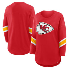 Kansas City Chiefs Women's Plus Size Redzone 3/4-Sleeve Scoop Neck T-Shirt Red | Fanatics