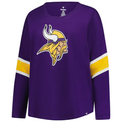 Minnesota Vikings Women's Plus Size Redzone 3/4-Sleeve Scoop Neck T-Shirt Purple | Fanatics