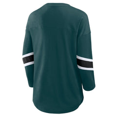 Philadelphia Eagles Women's Plus Size Redzone 3/4-Sleeve Scoop Neck T-Shirt Green | Fanatics