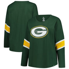 Green Bay Packers Women's Plus Size Redzone 3/4-Sleeve Scoop Neck T-Shirt Green | Fanatics