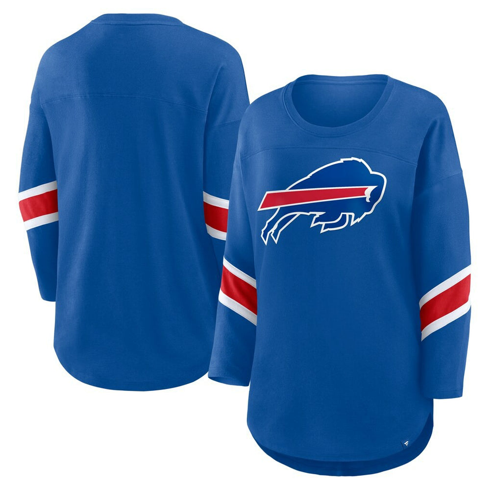 Buffalo Bills Women's Plus Size Redzone 3/4-Sleeve Scoop Neck T-Shirt Royal | Fanatics