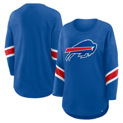 Buffalo Bills Women's Plus Size Redzone 3/4-Sleeve Scoop Neck T-Shirt Royal | Fanatics