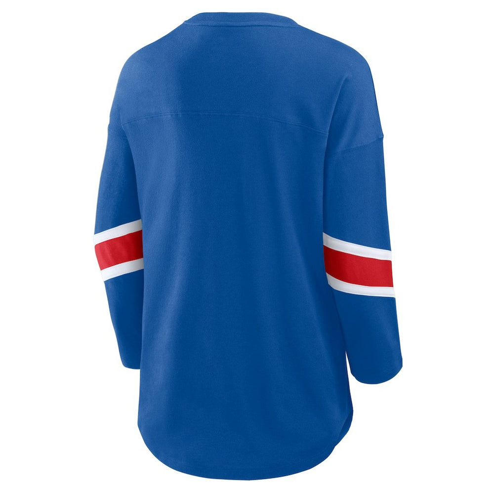 Buffalo Bills Women's Plus Size Redzone 3/4-Sleeve Scoop Neck T-Shirt Royal | Fanatics