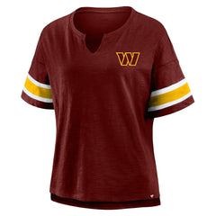 Washington Commanders Women's Plus Size Redzone Notch Neck T-Shirt Burgundy | Fanatics