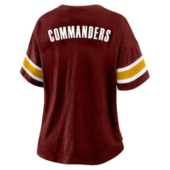 Washington Commanders Women's Plus Size Redzone Notch Neck T-Shirt Burgundy | Fanatics