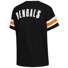 Cincinnati Bengals Women's Plus Size Redzone Notch Neck T-Shirt Black | Fanatics