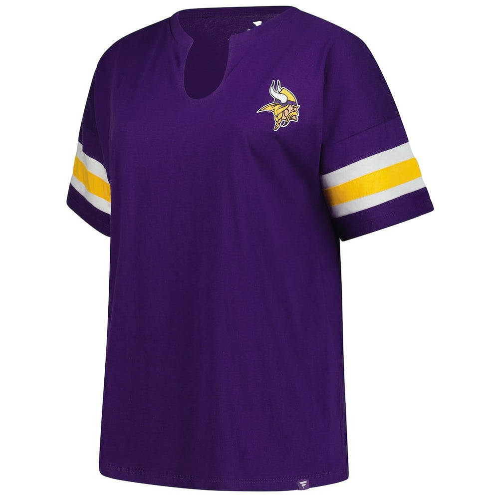 Minnesota Vikings Women's Plus Size Redzone Notch Neck T-Shirt Purple | Fanatics