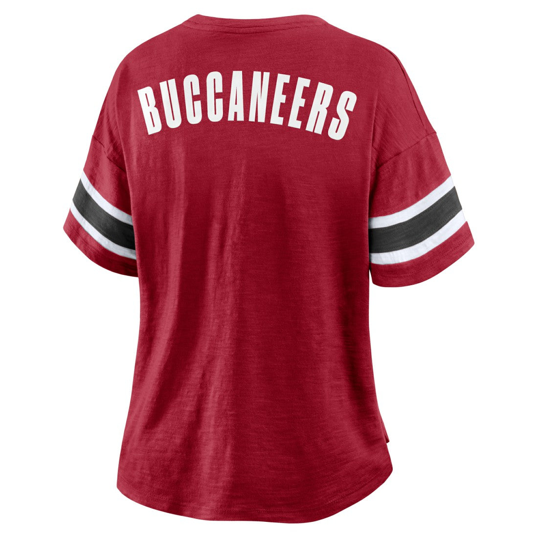 Tampa Bay Buccaneers Women's Plus Size Redzone Notch Neck T-Shirt Red | Fanatics