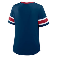 Houston Texans Women's Plus Size Red Zone Athena Lace-Up V-Notch Neck T-Shirt Navy | Fanatics