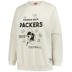 Green Bay Packers Women's Plus Size Shooting Star Sweatshirt Cream | Mitchell & Ness