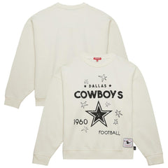 Dallas Cowboys Women's Plus Size Shooting Star Sweatshirt Cream | Mitchell & Ness