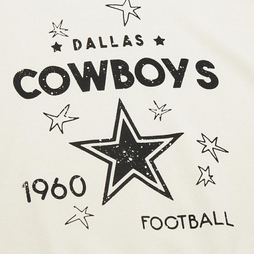 Dallas Cowboys Women's Plus Size Shooting Star Sweatshirt Cream | Mitchell & Ness