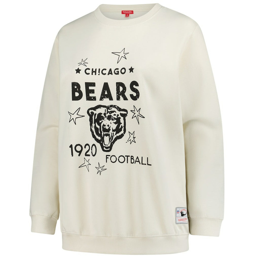 Chicago Bears Women's Plus Size Shooting Star Sweatshirt Cream | Mitchell & Ness