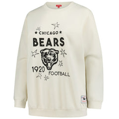 Chicago Bears Women's Plus Size Shooting Star Sweatshirt Cream | Mitchell & Ness