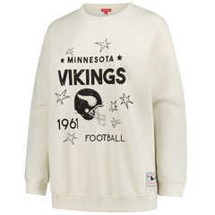 Minnesota Vikings Women's Plus Size Shooting Star Sweatshirt Cream | Mitchell & Ness