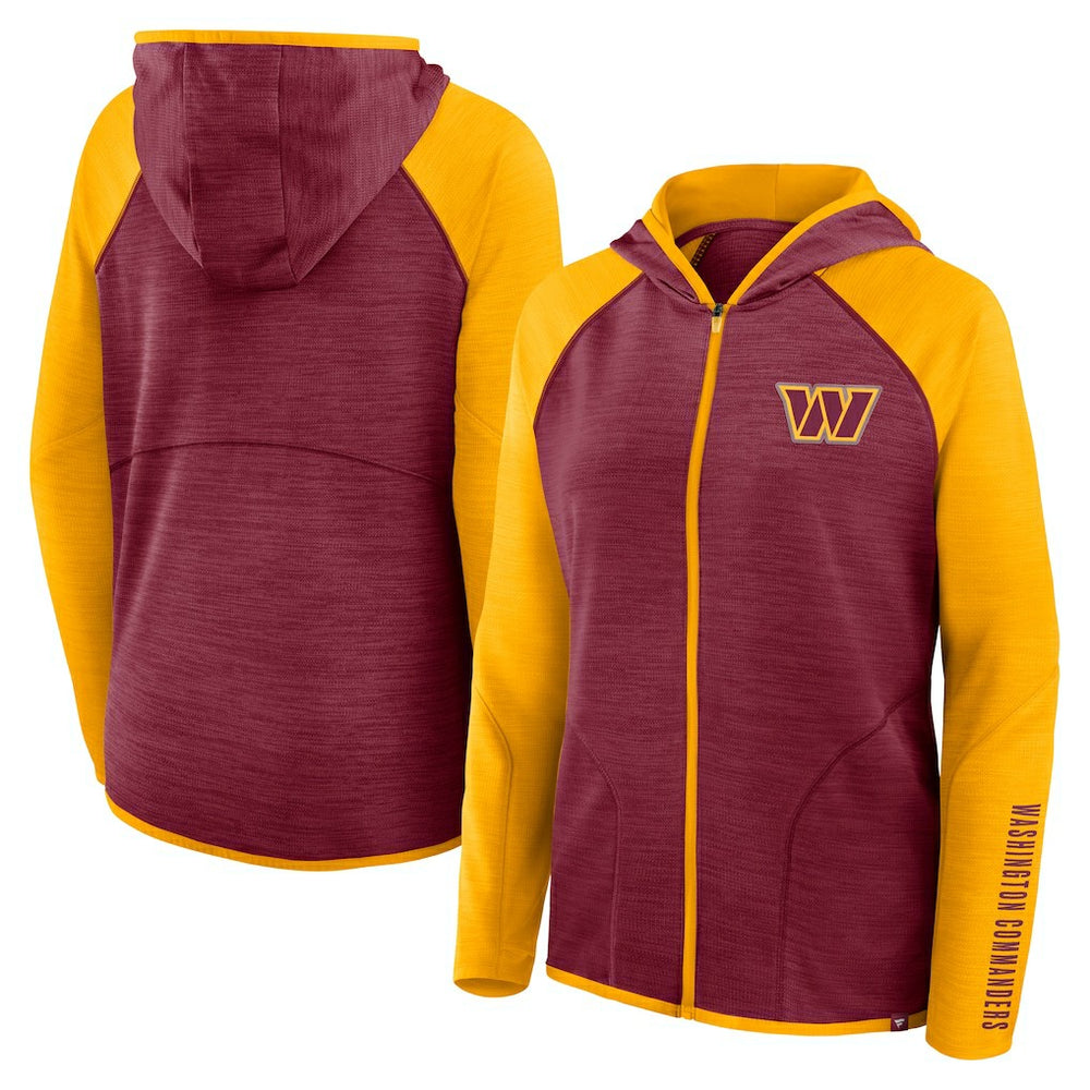 Washington Commanders Women's Plus Size End Around Pass Full-Zip Hoodie Burgundy | Fanatics