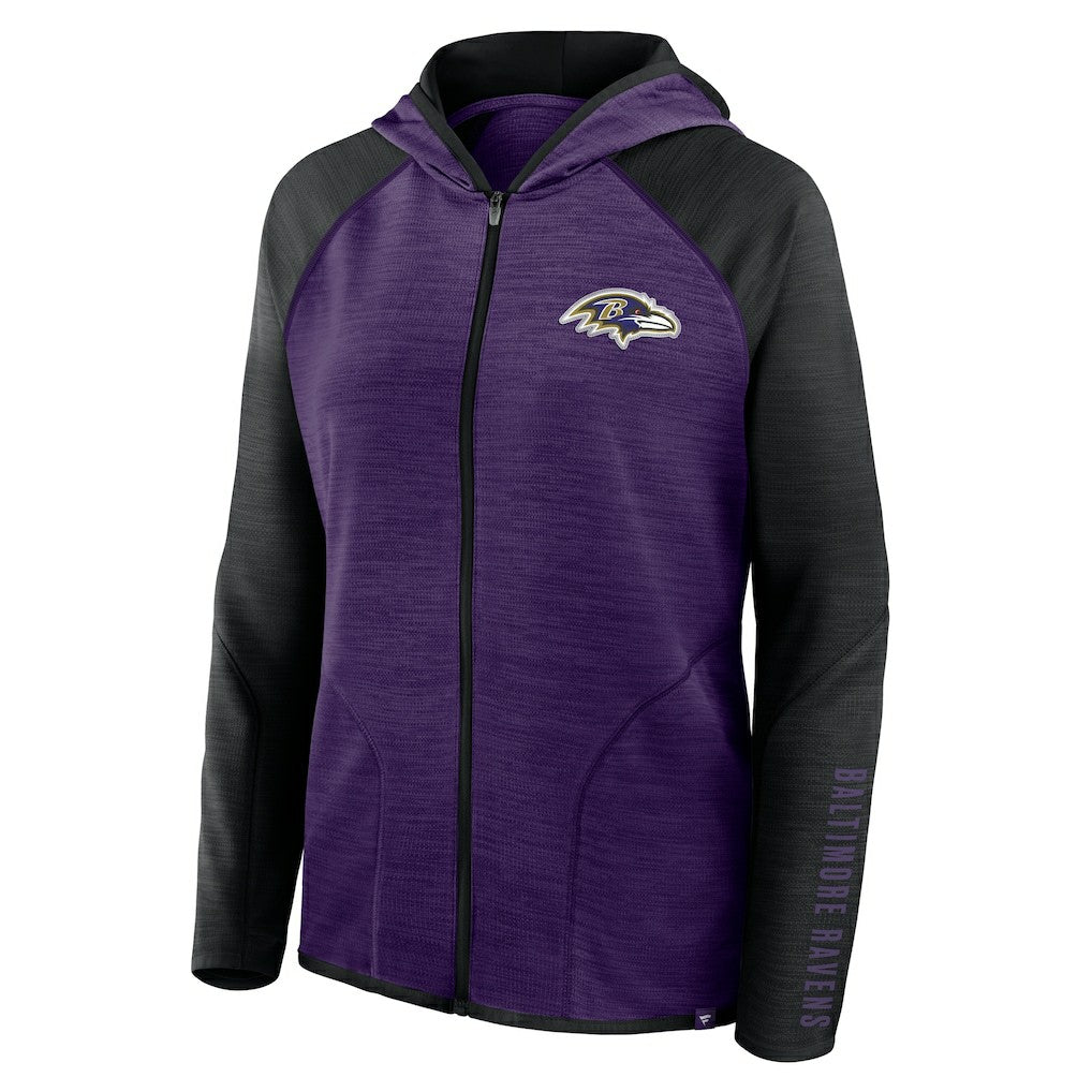 Baltimore Ravens Women's Plus Size End Around Pass Full-Zip Hoodie Purple | Fanatics
