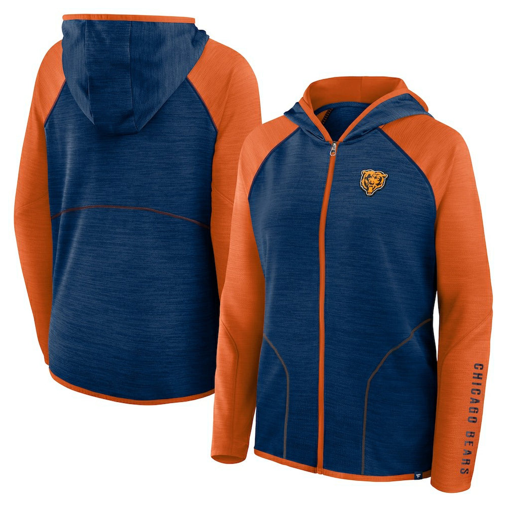 Chicago Bears Women's Plus Size End Around Pass Full-Zip Hoodie Navy | Fanatics