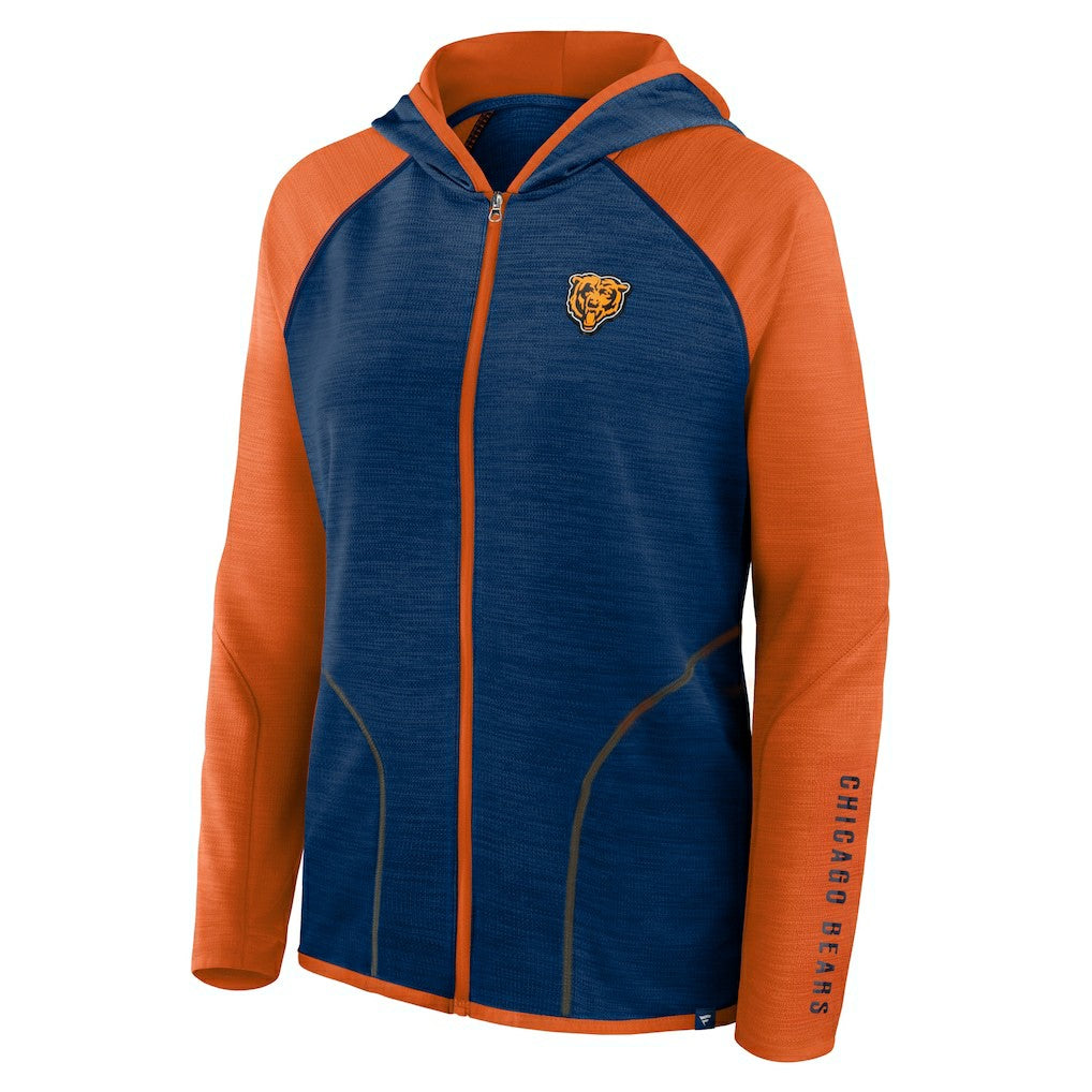 Chicago Bears Women's Plus Size End Around Pass Full-Zip Hoodie Navy | Fanatics