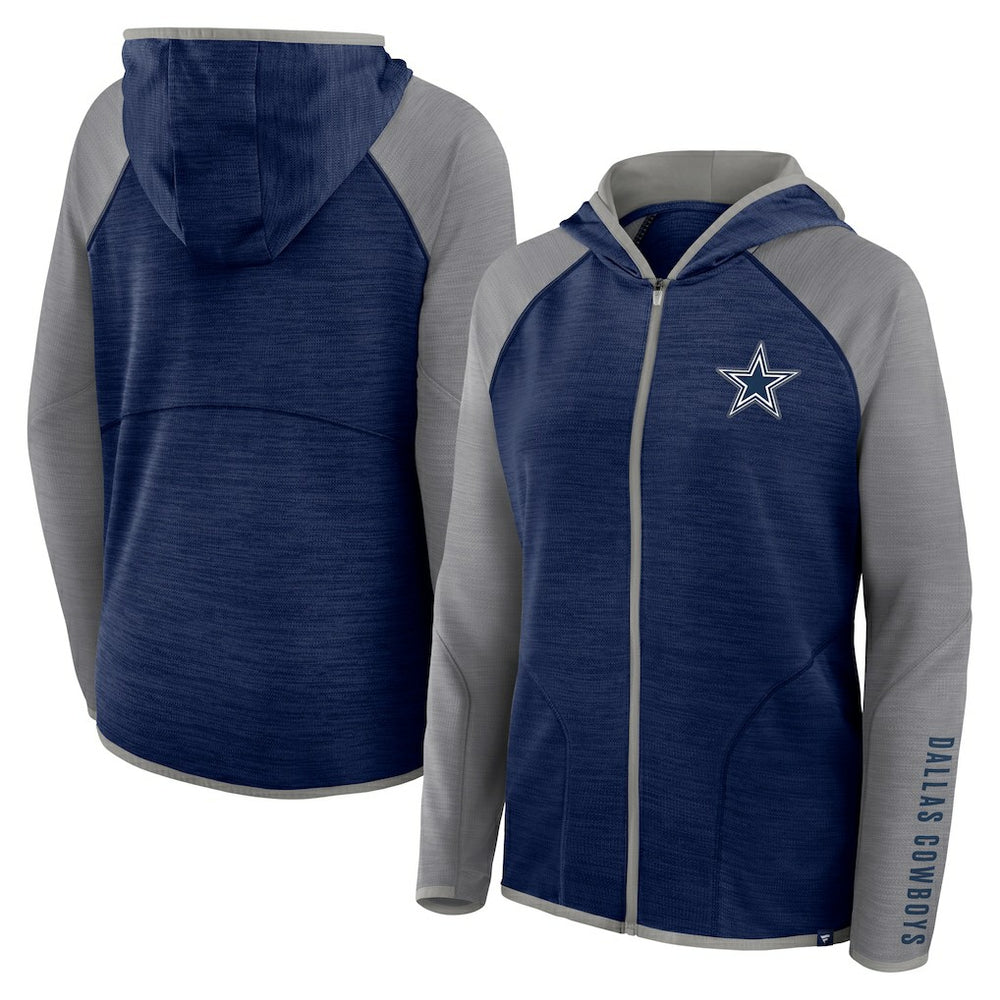 Dallas Cowboys Women's Plus Size End Around Pass Full-Zip Hoodie Navy | Fanatics