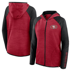 San Francisco 49ers Women's Plus Size End Around Pass Full-Zip Hoodie Scarlet | Fanatics