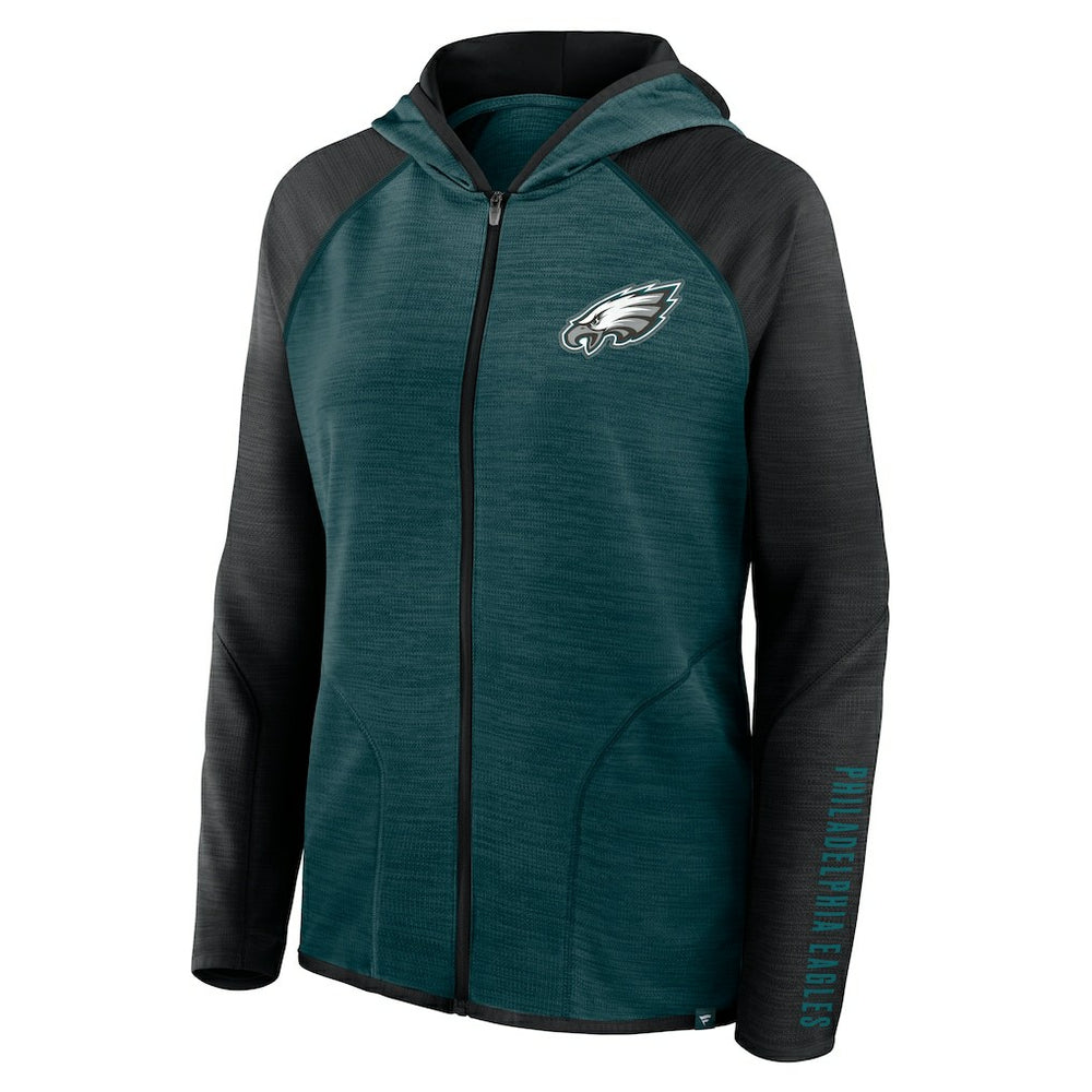 Philadelphia Eagles Women's Plus Size End Around Pass Full-Zip Hoodie Midnight Green | Fanatics
